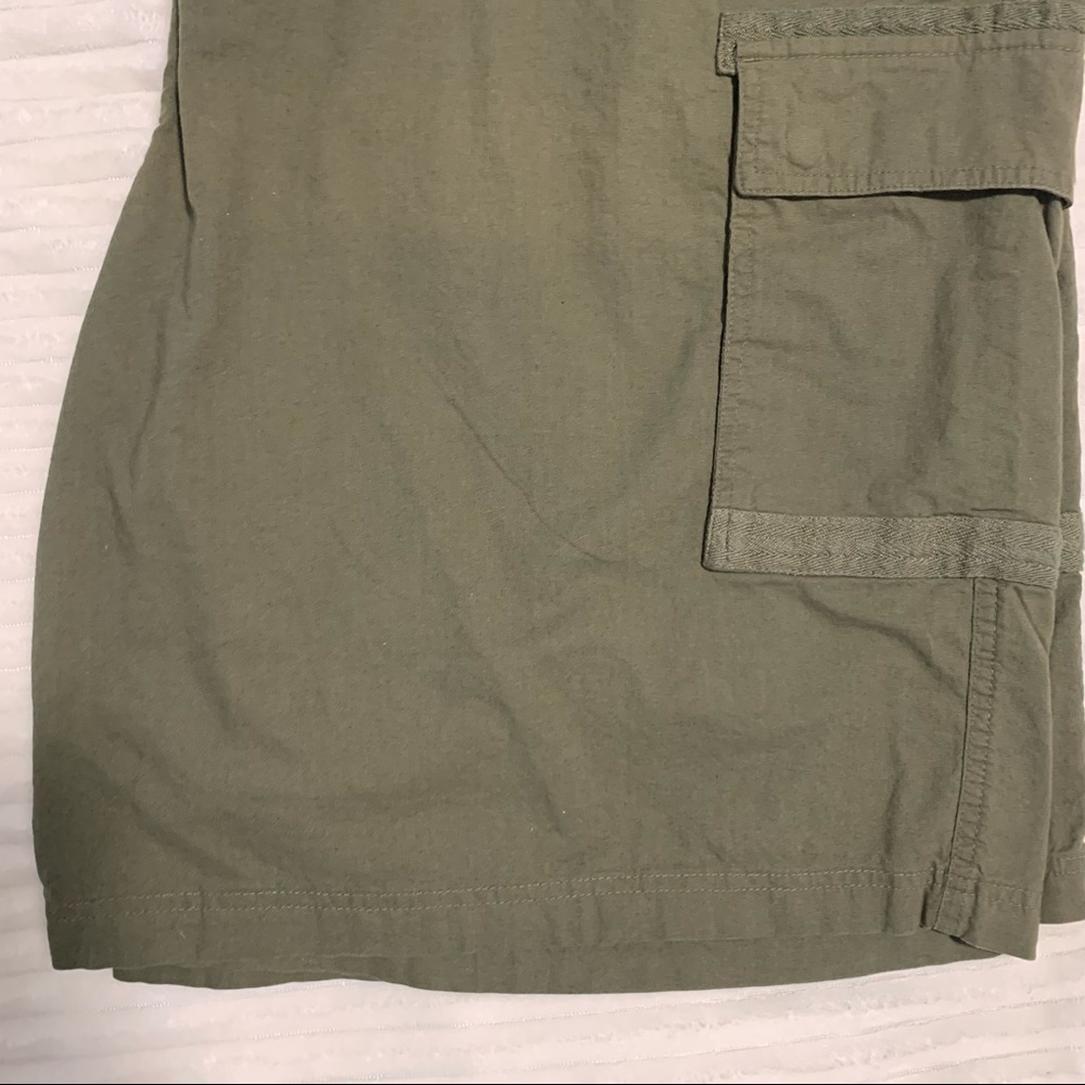 Men’s 56 BIG King Size Army Olive Green Cotton Cargo Shorts 12” Inseam EXC - Picture 5 of 10